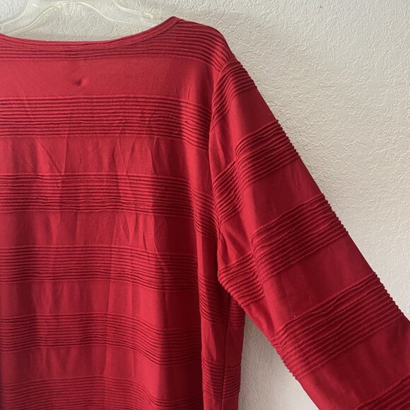 LuLaRoe Simply Comfortable Top Womens 3XL Red Long Sleeve Pullover‎ Sweater - Picture 5 of 9